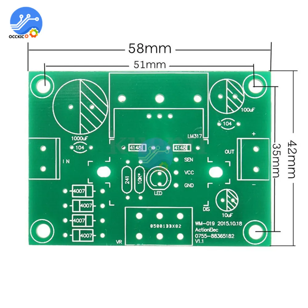 LM317 плата зарядного устройства цифровой дисплей Регулируемый источник питания понижающий преобразователь понижающий модуль DIY комплекты