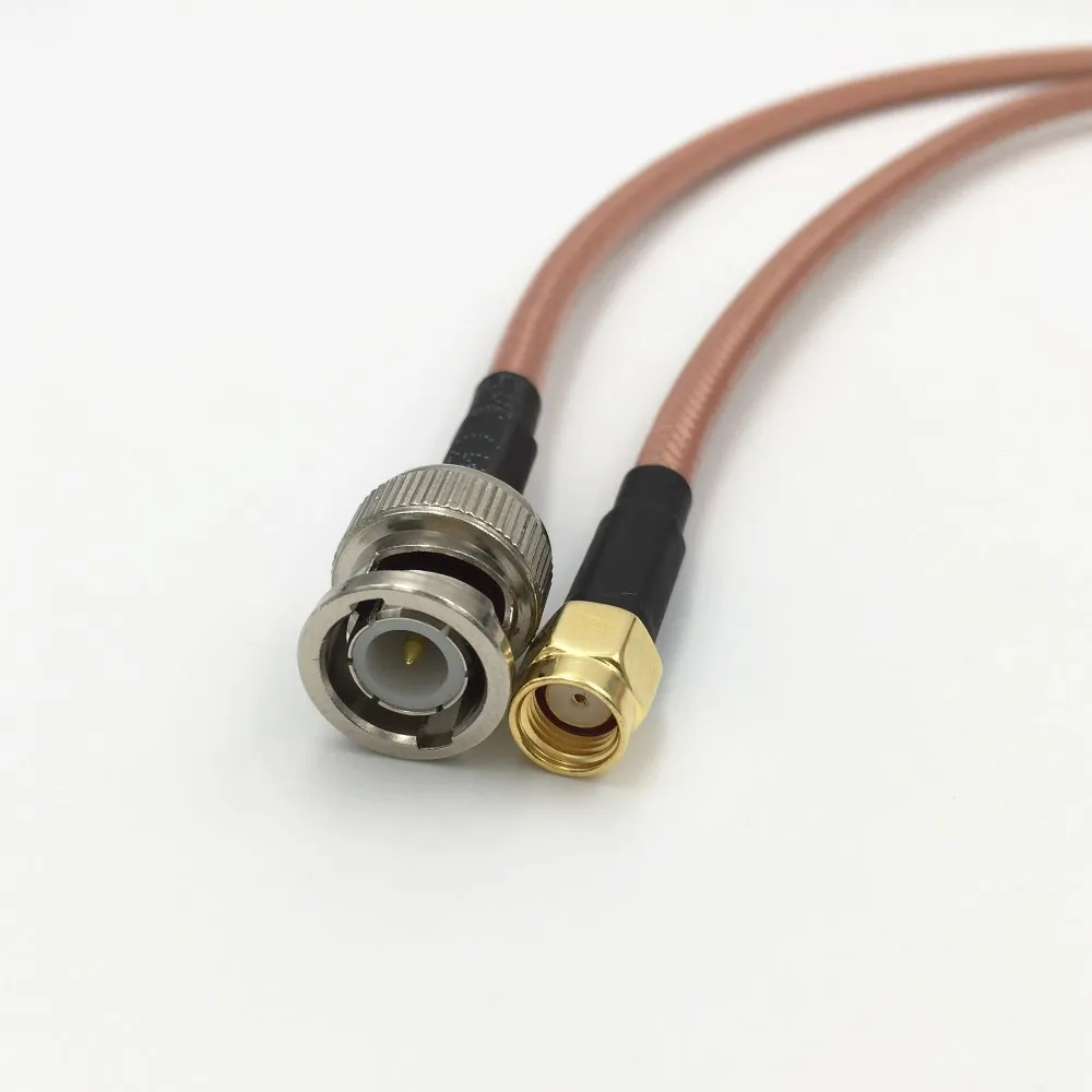 1 шт. RG142 Кабель BNC штекер к RP SMA Штекерный Разъем RF обжимной коаксиальный