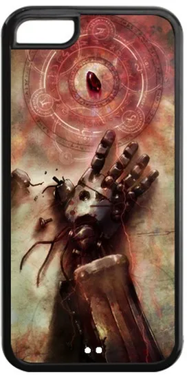 Anime Fullmetal Alchemist Slim Fit For Iphone 5C Plastic And TPU Silicone Case|case htc touch hd|case for blackberry 8310fitted camera case |