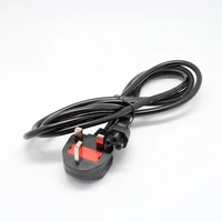 10pcs power cord lead 3 pin clover uk plug pc lcd led cable prong laptop