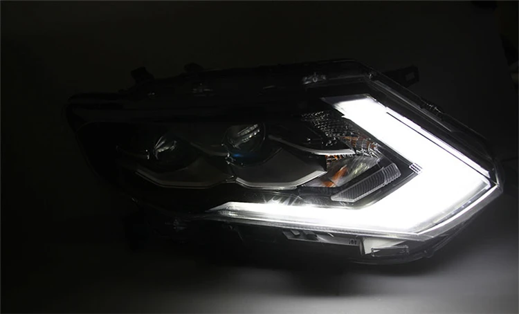 Автомобильный стильный светодиодный головной фонарь для Nissan X-Trail светодиодный фонарь для Rogue drl H7 hid Bi-Xenon объектив angel eye ближнего света