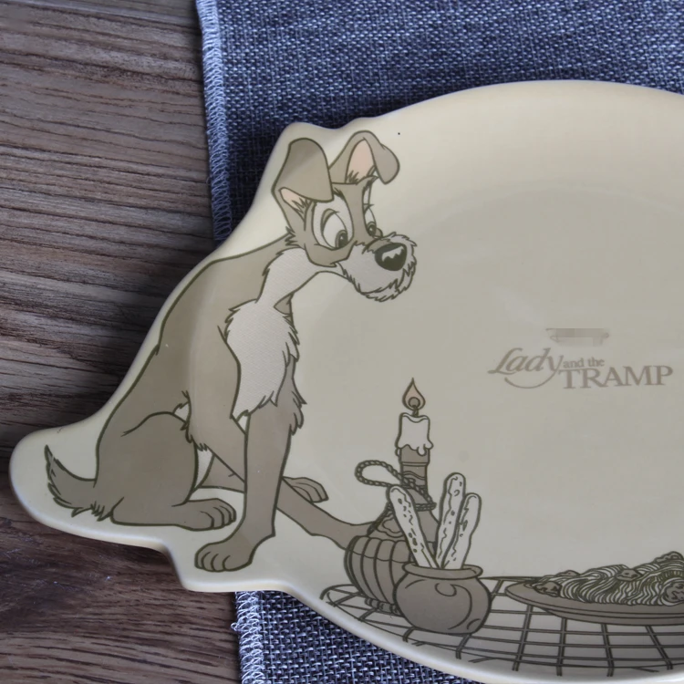 Original Big Lady And The Tramp Pastry Fruit Porcelain Tray Steak Dinner Ceramic Tableware Bone China Cake Dishes Plates |
