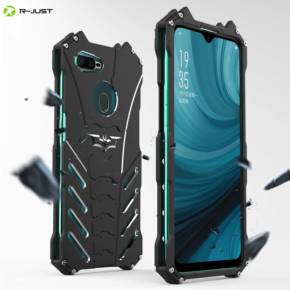 Чехол для OPPO A7 A7x роскошный ударопрочный чехол с подставкой K1 A5 A3 F7 алюминиевый