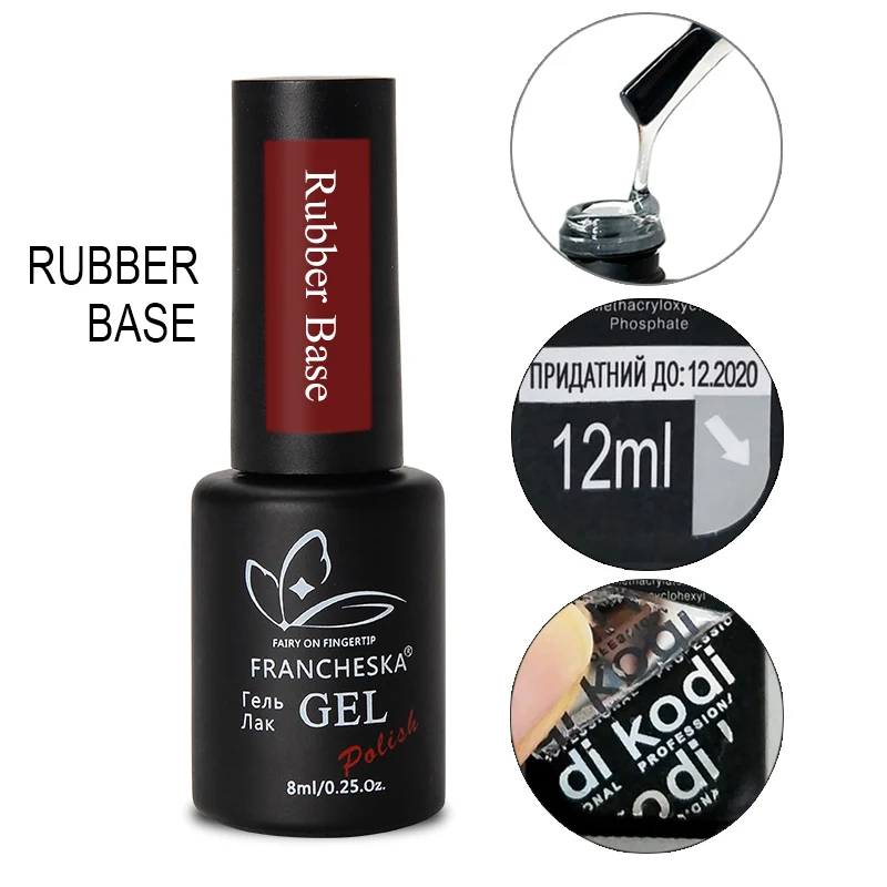 Коди Гель лак для ногтей Коди каучуковая база УФ смолы комплект Unha de гель GelPolish черный белый резиновая основа Топ пальто ногти 42 цвета маникюра гель-лаки kodi лаки для ногтей распродажа