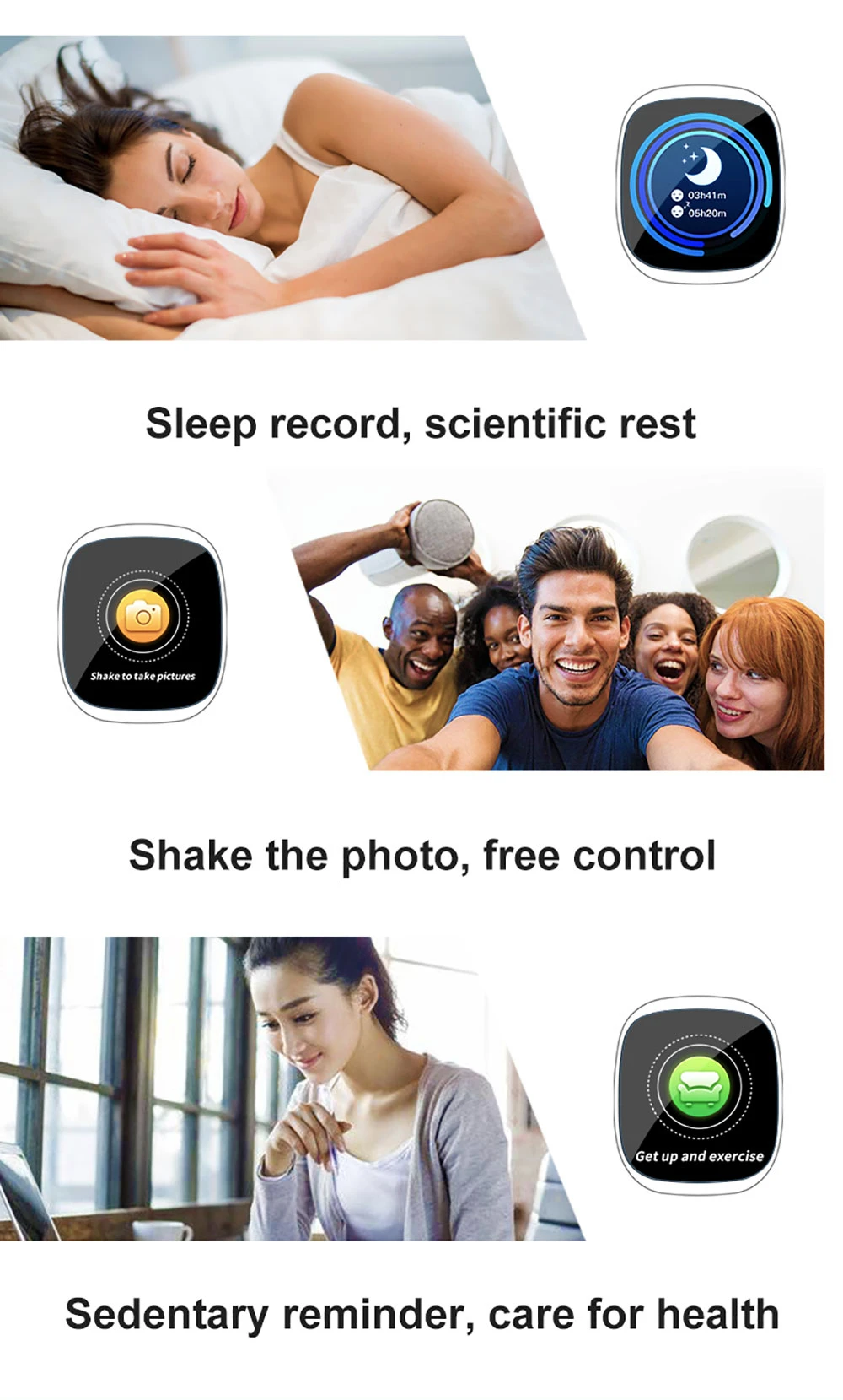 Moka, умный браслет для женщин и мужчин, для IOS, цветной экран, шагомер, пульсометр, спортивный фитнес-трекер, умный Браслет, ip67, водонепроницаемый
