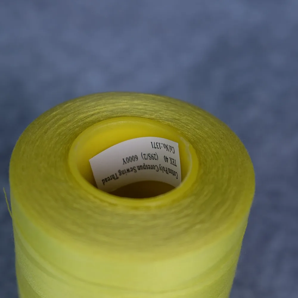 Tex 40 хлопок поли Corespun швейная нить 6000Yds для денимов и джинсов похожие пальто