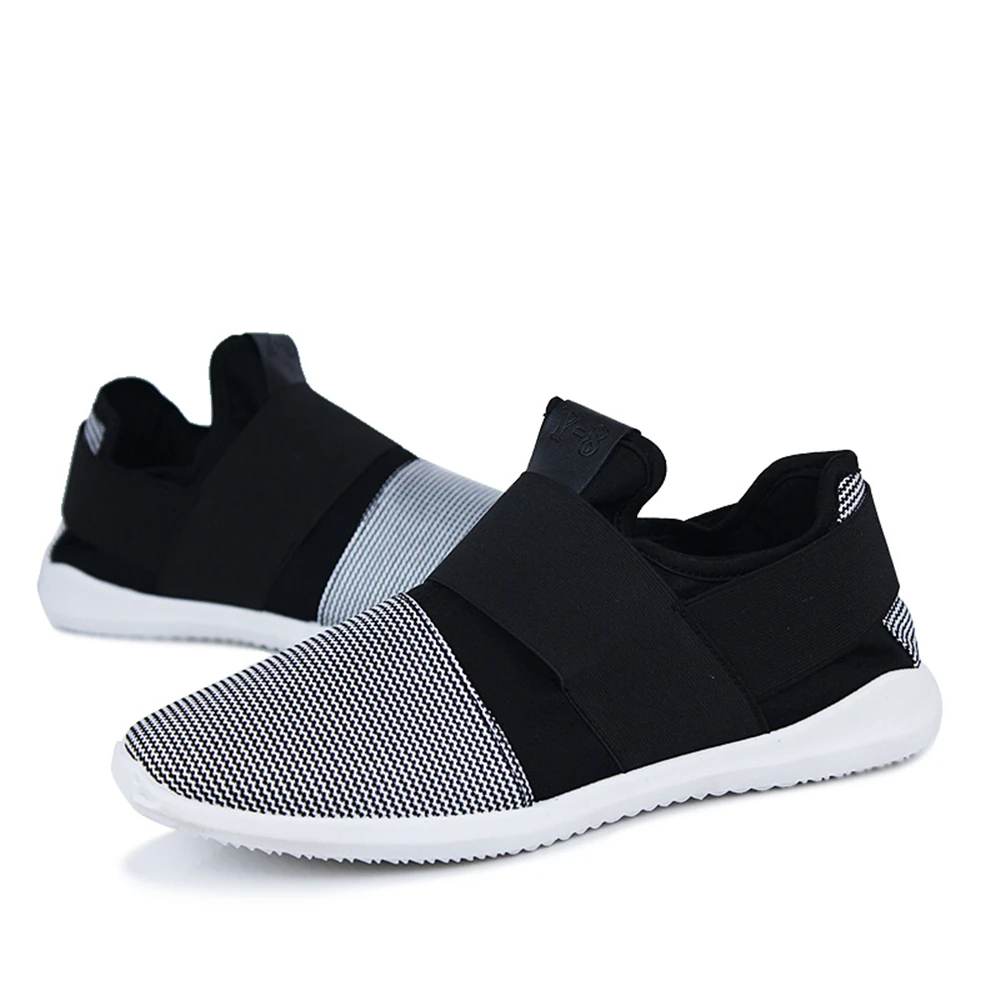 Cheap Air Mesh Fabric Mens Loafers Black White Color Cloth Patchwork Leisure Canvas Shoes for Mans Cool Walk | Обувь