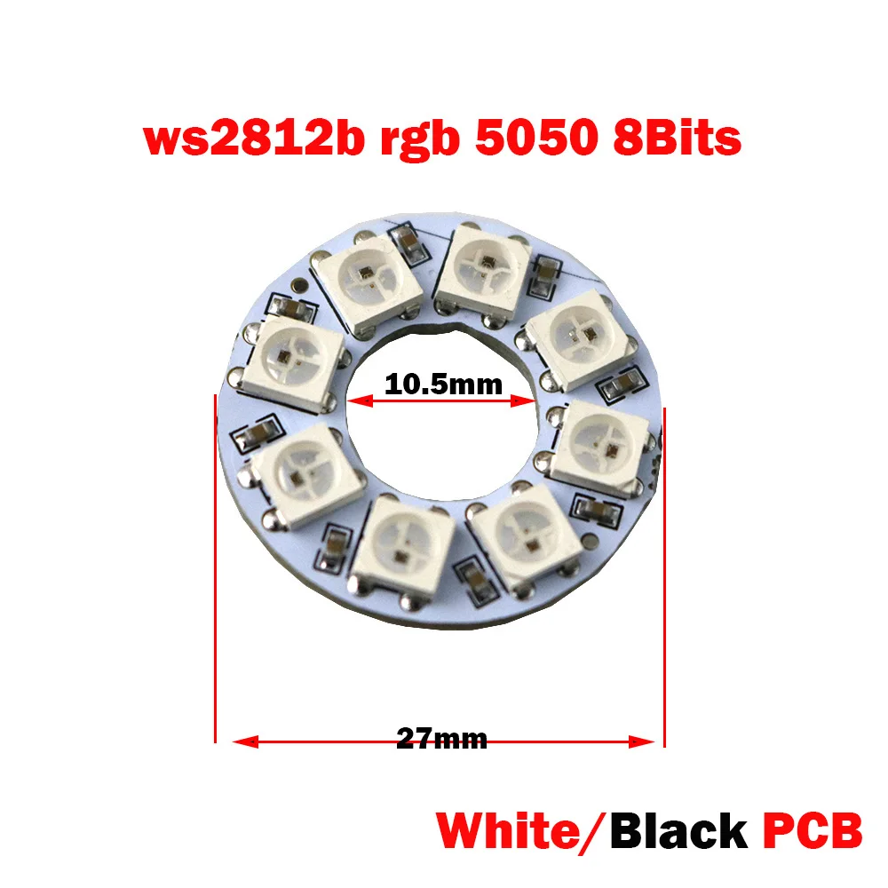 WS2812B модуль полоса 8 бит светодиодов 5050 Rgb индивидуальное адресуемое КОЛЬЦО