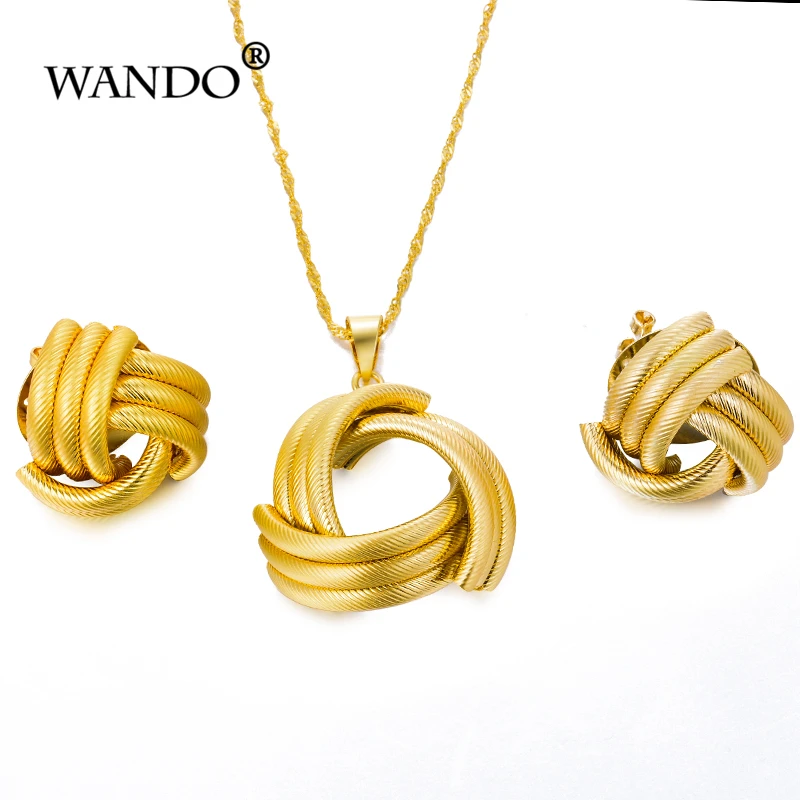 

WANDO Design Ethiopian Nigeria pendant Necklace Earrings Set Jewelry Eritrea African Wedding Bridal set Jewelry gift DIY WS46