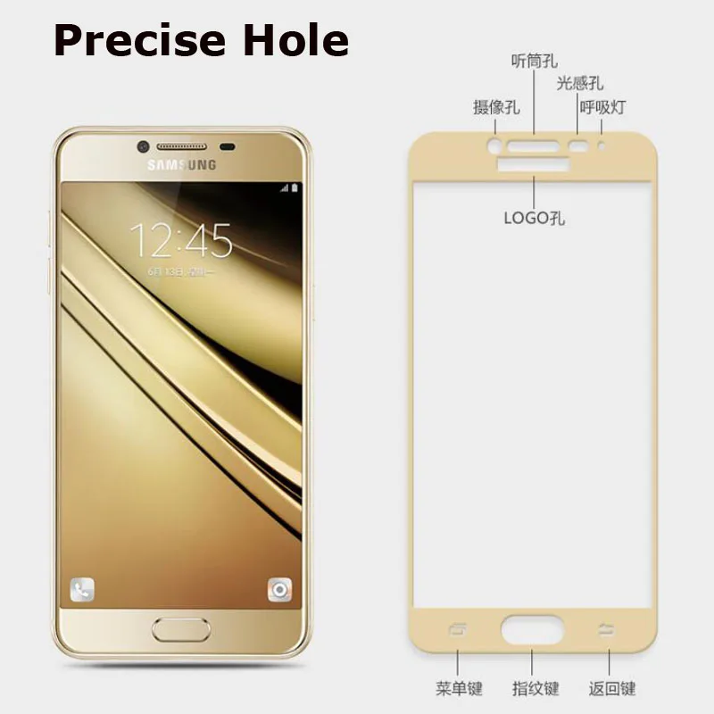 Для Samsung Galaxy J5 J7 Prime A5 A7 A3 2017 S7 S6 Edge Plus чехол полное покрытие 2.5D 9H защита экрана