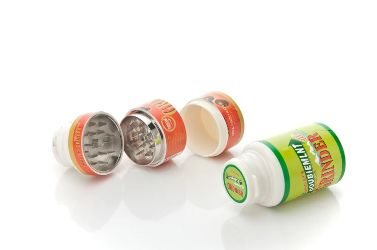 (12 шт./лот) бутылка для жевательной резинки измельчитель трав пластик с