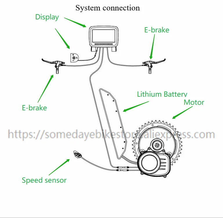 SOEMDAY TSDZ2 Midmotor 36/48V 250/350/500 Вт середине приводной двигатель для электрического велосипеда комплект крутящий момент Сенсор ЖК-дисплей Дисплей