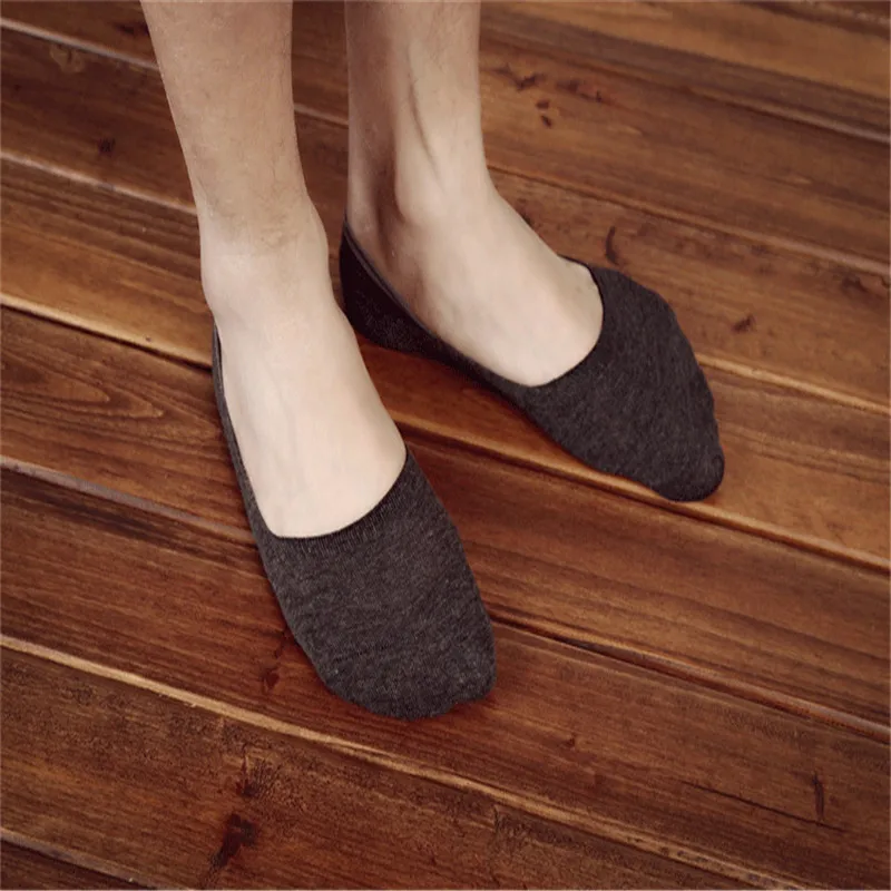 

2019 New Arrival men Nutural color short socks slippers shallow mouth not Ship socks Classic Male cotton Invisible Man sock