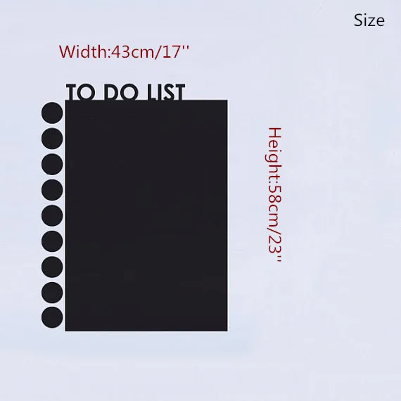 To Do List Planner календарь доска черная виниловая наклейка на стену Наклейка ZYVA-221-NA