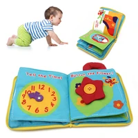 12 pages cartoon cloth book baby kids intelligence development educational learning toys kids readings cloth books child gift
