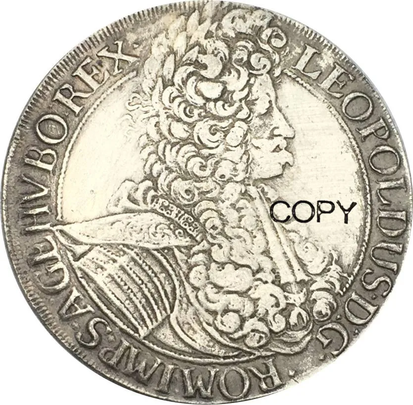 1 Thaler Leopold I Vienna латунные посеребренные монеты с покрытием из австрийского