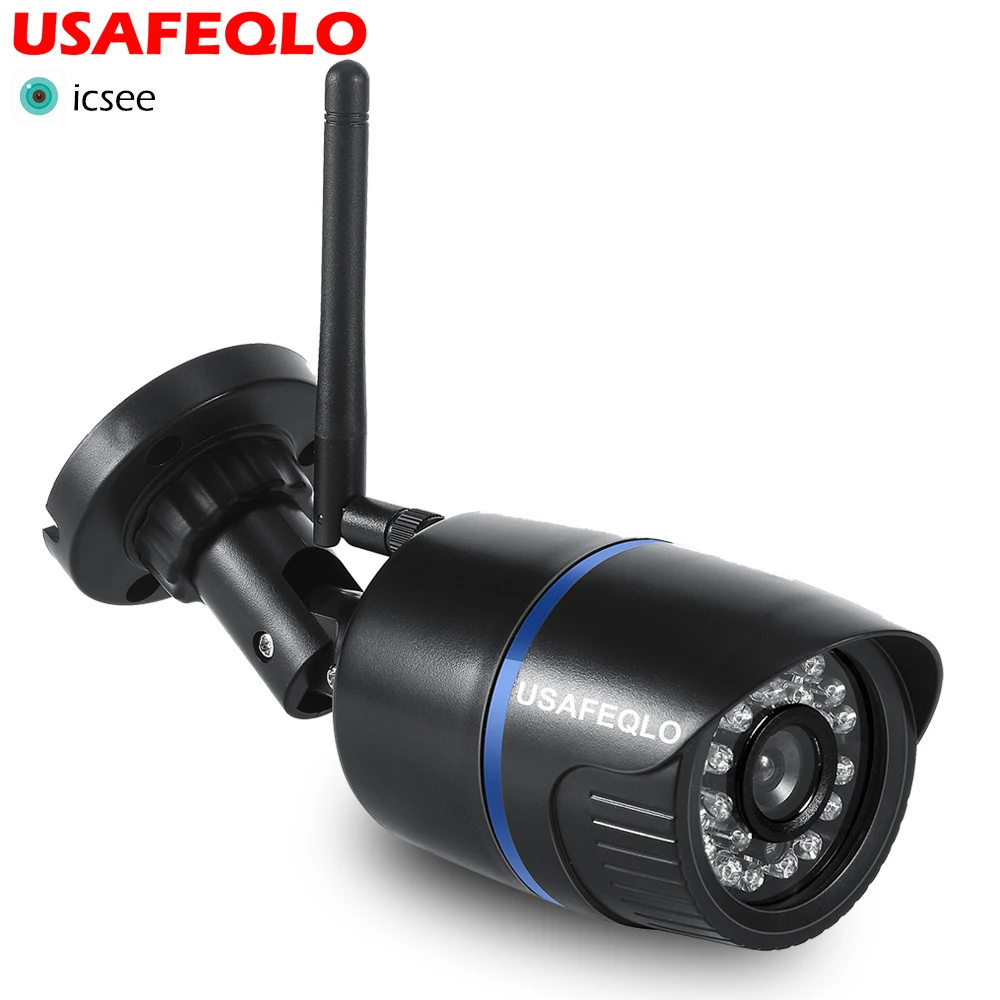 USAFEQLO iCsee Wi-Fi IP Камера 720P 960P 1080 Беспроводной проводной ONVIF P2P видеонаблюдения Пуля Открытый Камера с SD слот для карты Макс 128 г
