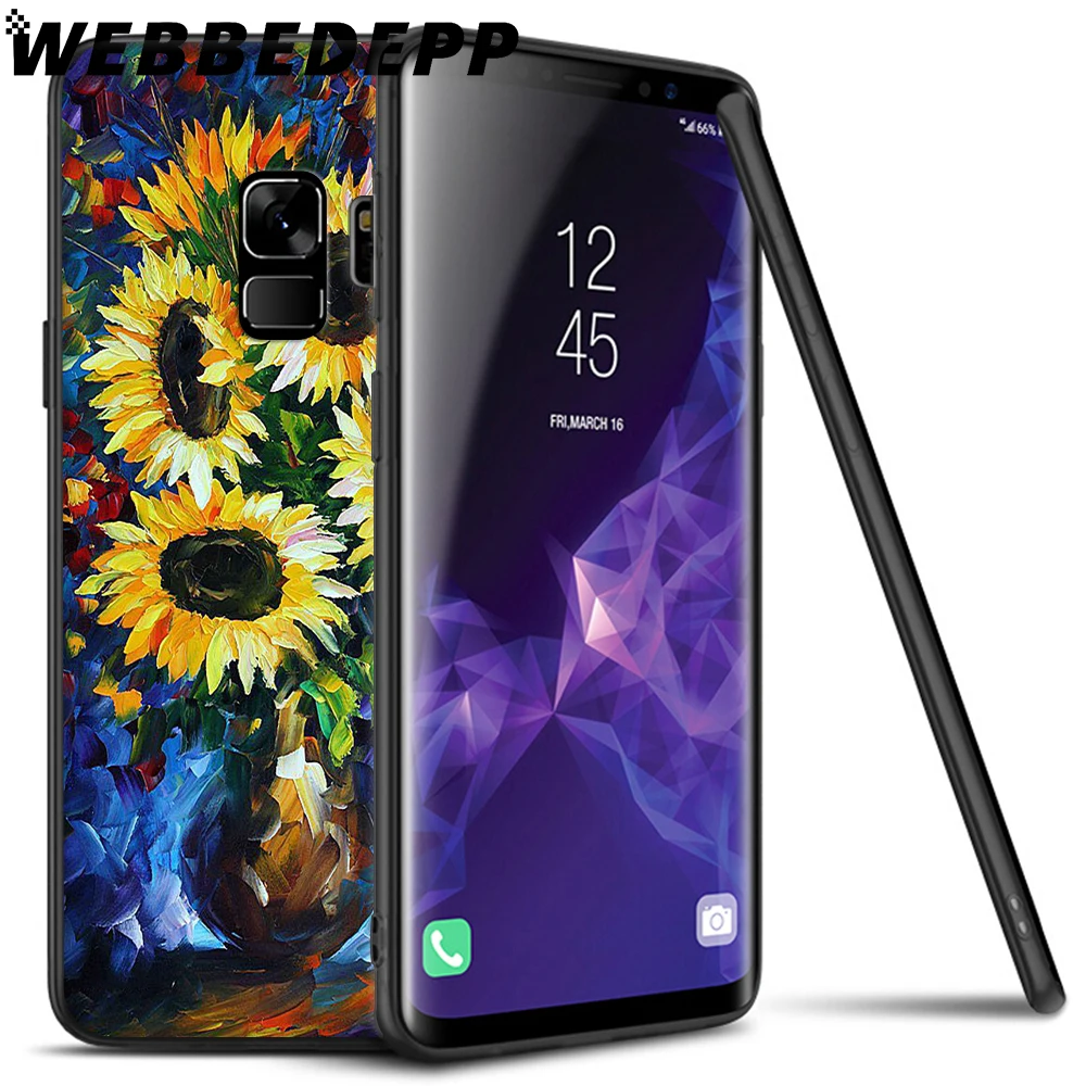 WEBBEDEPP желтый мягкий чехол из ТПУ с подсолнухом для Samsung Galaxy Note8 9 A10 A20 A40 A50 A60 A70 M10 M20