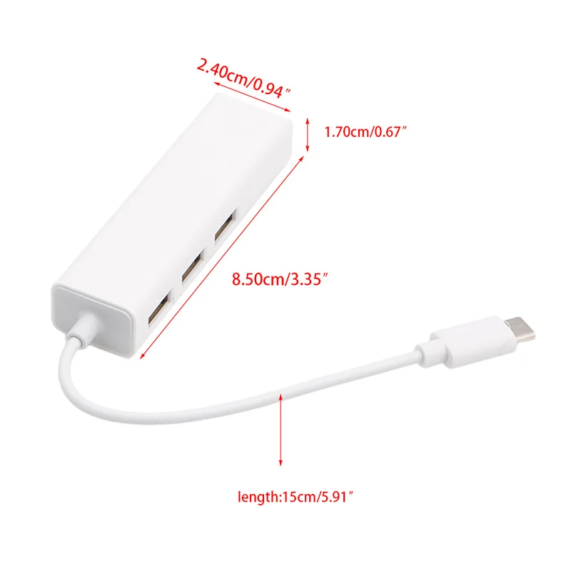 BGEKTOTH Портативный USB 3 1 Type C NetworUSB концентратор сплиттер адаптер кабель для PC Laptopk