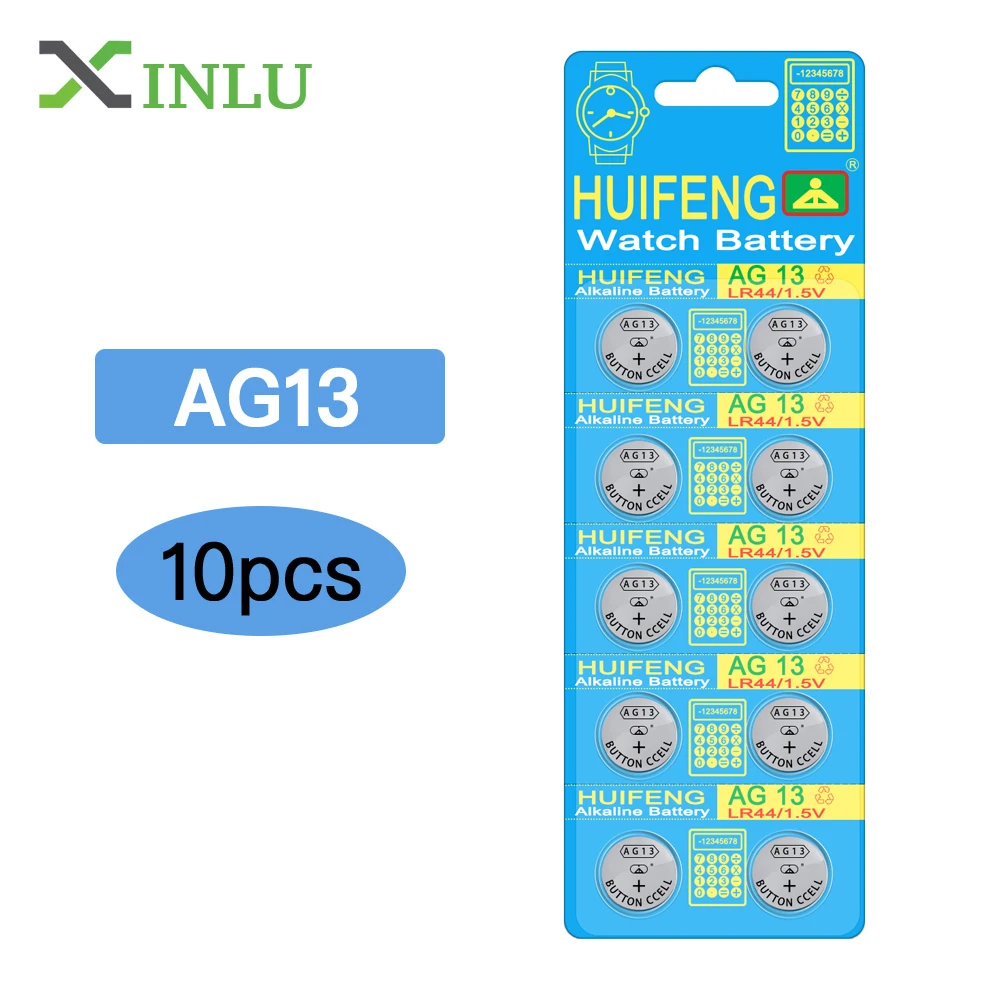 

10pcs AG13 357A LR44 Battery SR44SW SP76 L1154 RW82 RW42 Battery Button Cell Coin Batteries for Watch Toy Car AG13 Battery