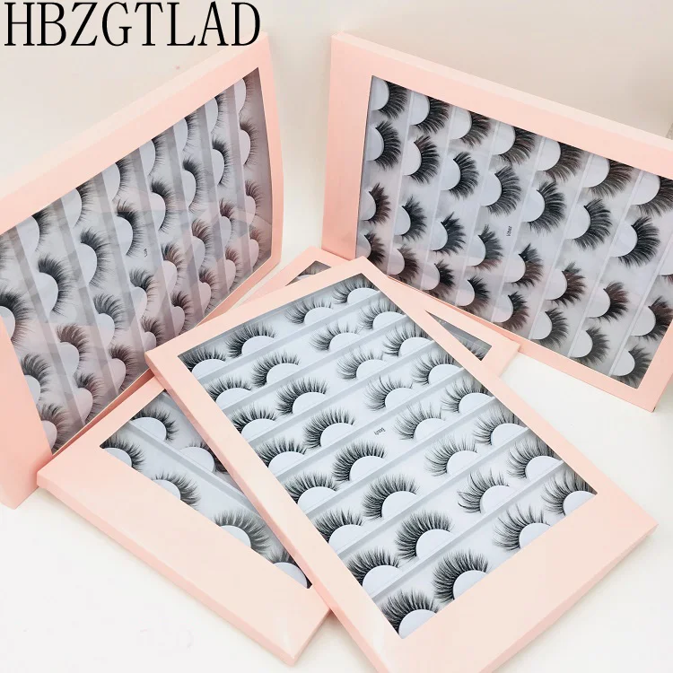 16 пар Мультипак 3D мягкая норка накладные ресницы ручной работы пушистые длинные ресницы натуральные инструменты для макияжа глаз Искусственные ресницы