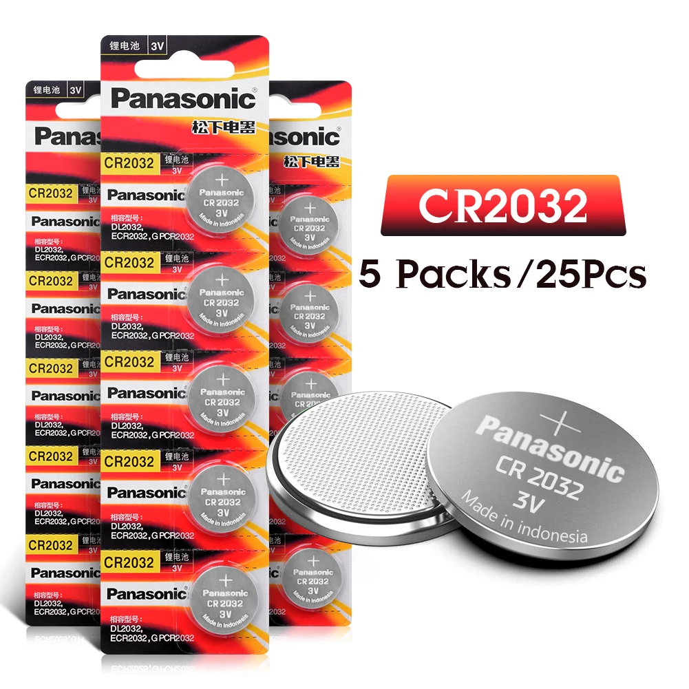 Горячая PANASONIC 25 шт. оригинальный cr2032 DL2032 ECR2032 5004LC KCR2032 BR2032 батарейка кнопочного