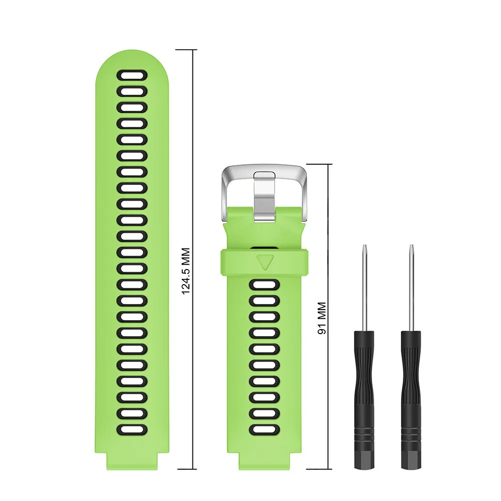 Силиконовый сменный ремешок для наручных часов смарт Garmin Forerunner 230 235 220 620 630 735
