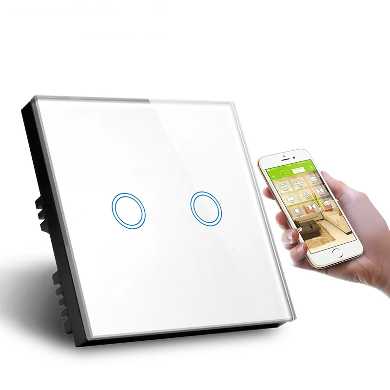 Умный дом ASEER Великобритания Wi Fi RF/ APP/сенсорный настенный выключатель света 2