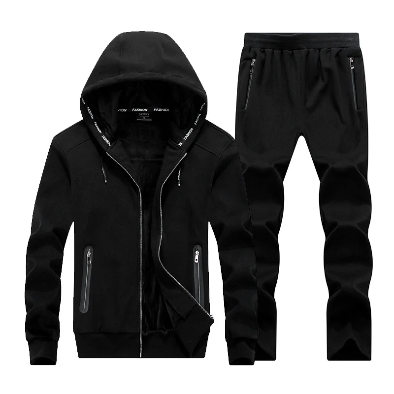 

2021new fashion spring and autumn men's sportswear hooded jacket + pants sportswear 2 sets of high quality men's sportswearL-9XL