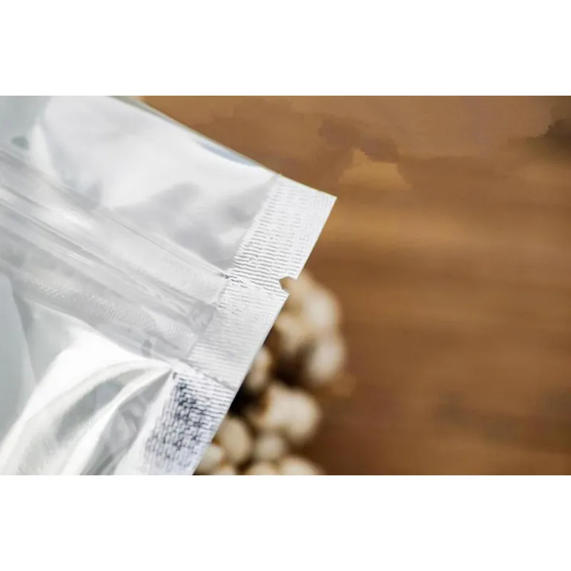 100 шт. пакеты из прозрачной пластиковой алюминиевой фольги 9 х15 + 3 см|bag closing sewing