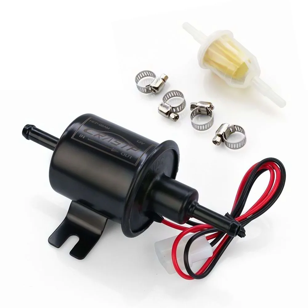 

12V Electronic Fuel Pump Inline Low Pressure Fuel Pump Gas Diesel for Car Trunk RV Marine Yacht Caravan Boat