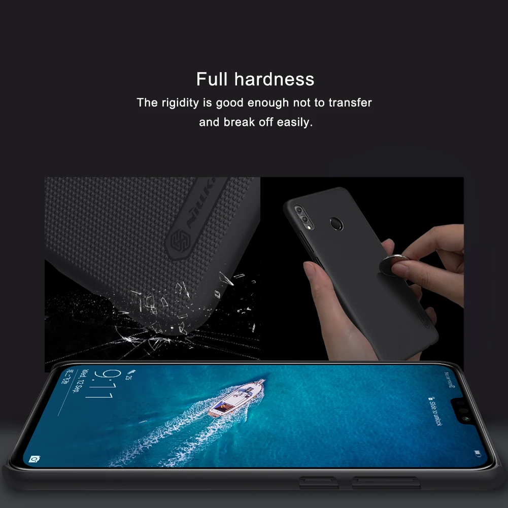 Чехол для huawei Honor 8X, матовый чехол Nillkin из поликарбоната, Жесткий Чехол для huawei Honor 8X Max с держателем для телефона