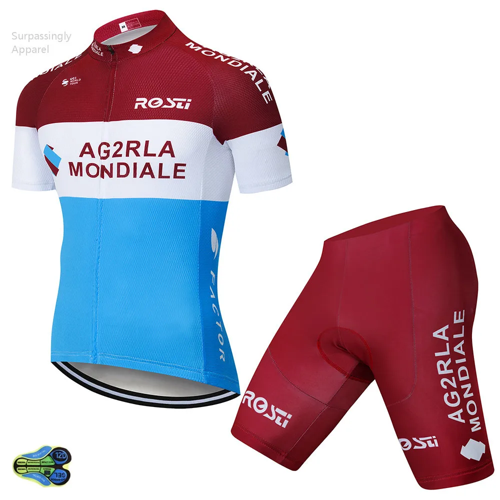 2019 Синяя команда AG2R Велоспорт Джерси велосипедный комплект MTB Ropa Ciclismo мужская