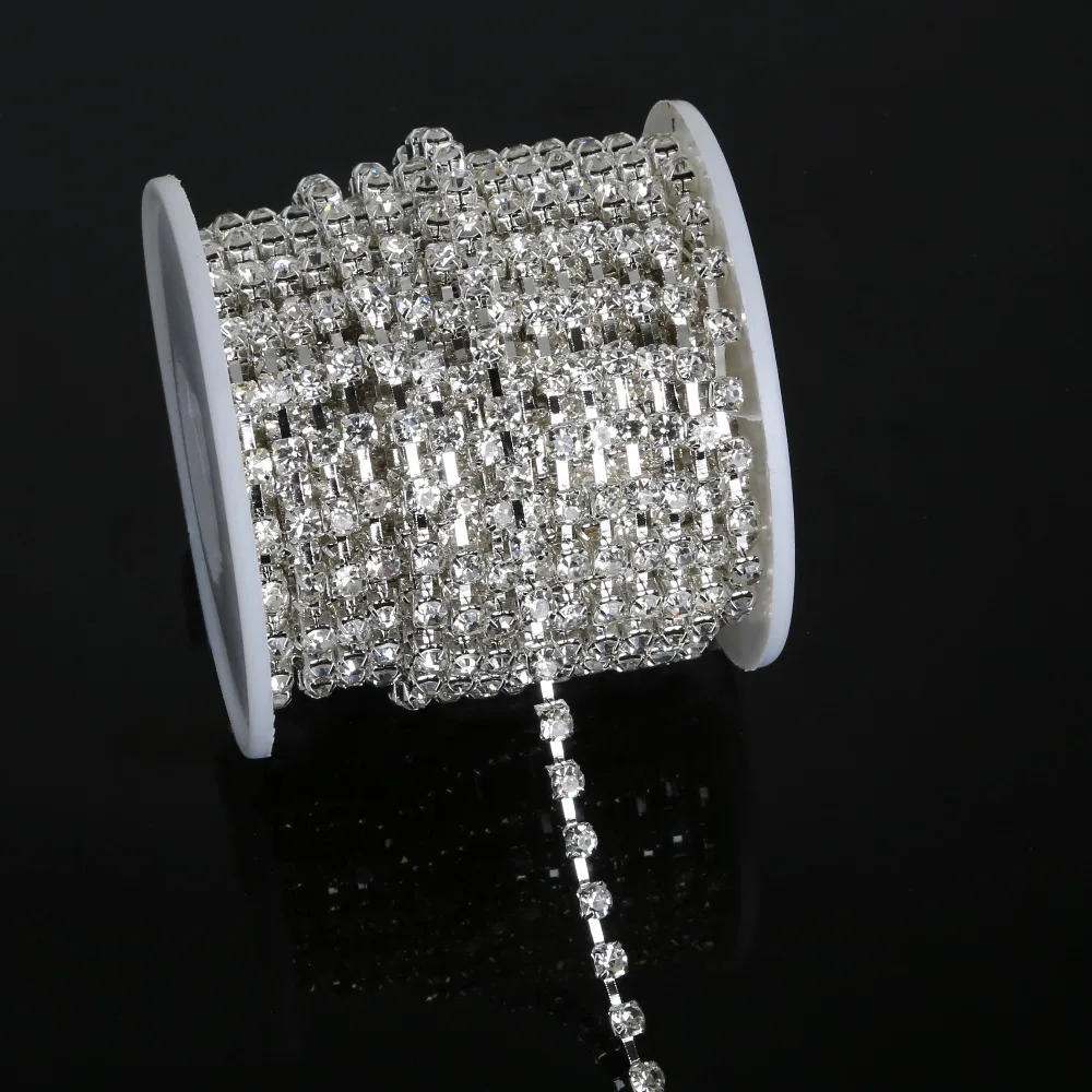 10 ярдов прозрачная кристаллическая интенсивная Серебряная основа новый стиль