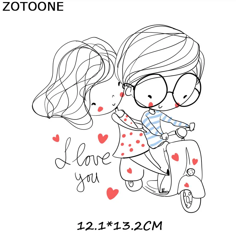 ZT1011 ZOTOONE/милые Пластыри для девочек, моющиеся, с утюгом, для футболки, подарок для девочки, сделай сам, одежда, наклейки, термопереводные Аппликации, E - Цвет: ZT1011