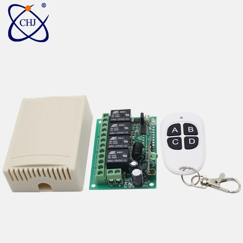 

433Mhz Universal Wireless Remote Control Switch DC 12V 4CH relay Receiver Module With 4 channel RF Remote 433 Mhz Transmitter