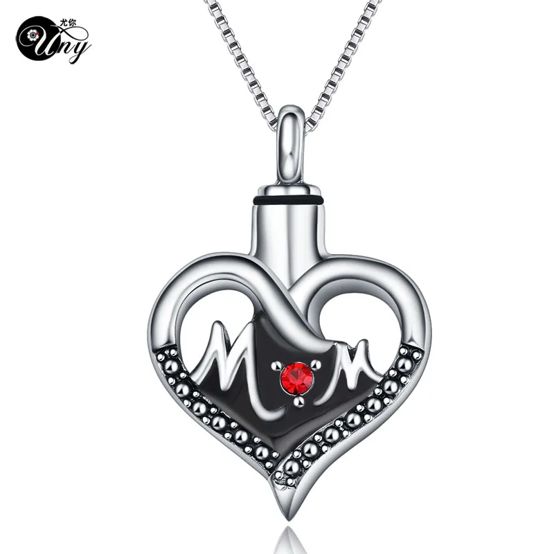 Uny Лидер продаж Нержавеющая сталь мама сердце форму кремации украшения урна