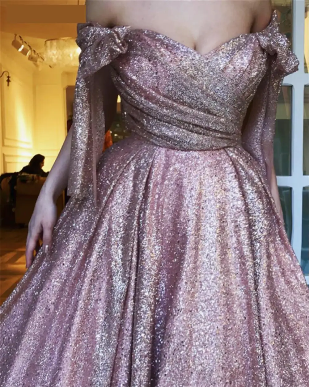Вечернее платье 2019 платья на заказ блестящие вечерние принцессы Sequinse Лодка шеи