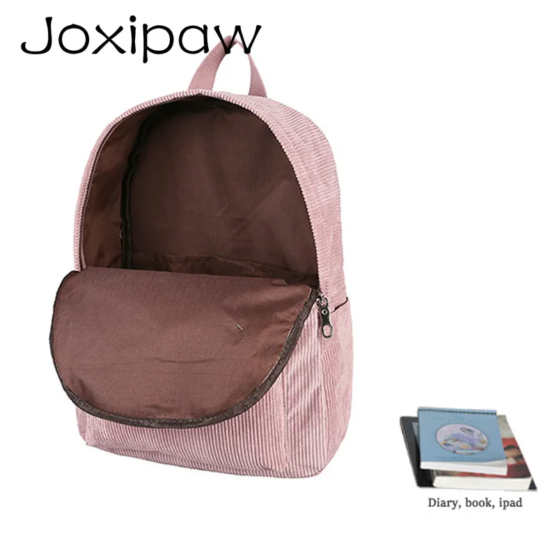 

2018 Women Backpacks Female College School bags Mochila for Teenagers Casual Corduroy Backpacks Girls Large capacity Travel bags