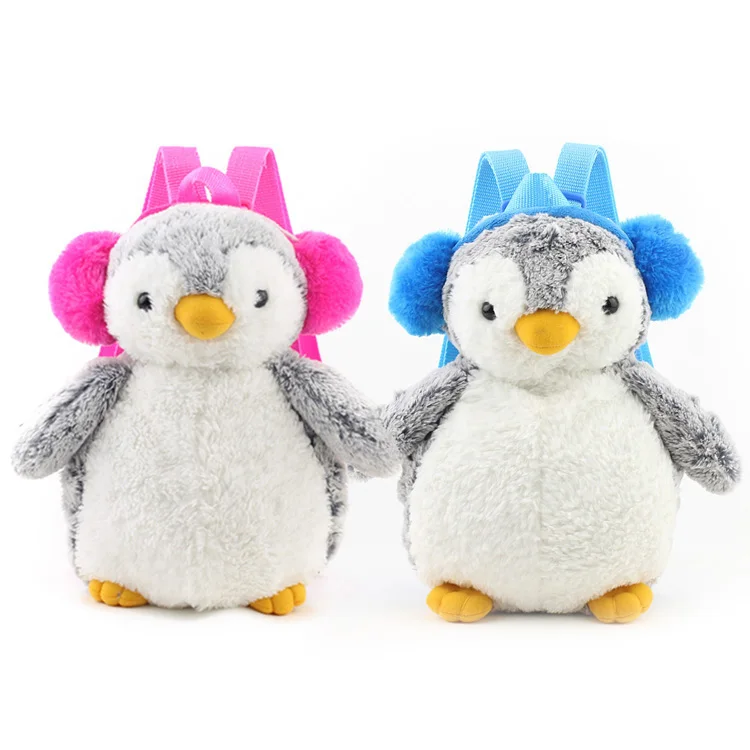 Игрушек! Милая плюшевая игрушка милая мультяшная гарнитура рюкзак с пингвинами