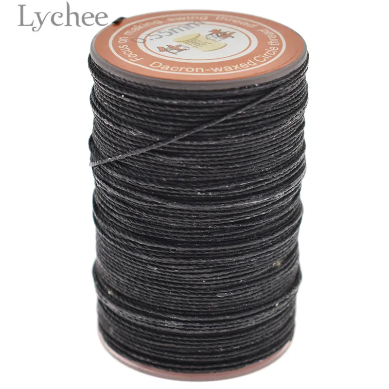 Lychee Life 0 55 мм круглая вощеная нить черная для рукоделия Швейные аксессуары