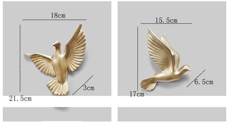 6 шт. Европейский настенный висячий полимерный птицы украшения ремесла 3D стерео голубь дома гостиной диван тв задний план настенные украшения Искусство