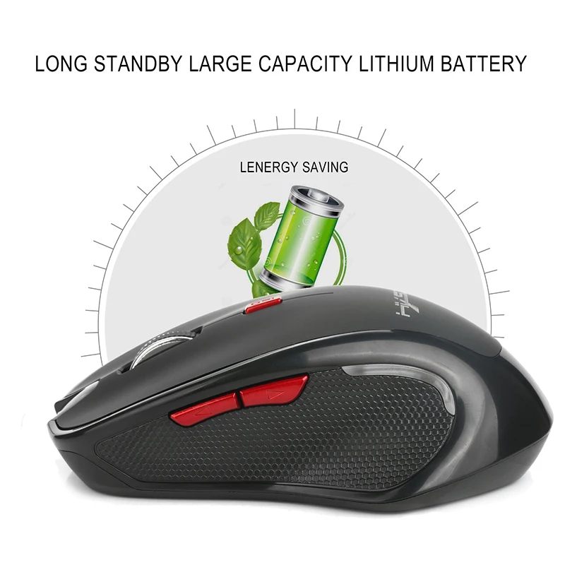 HXSJ T21 Bluetooth беспроводная мышь 4 регулируемые DPI 800/1200/1600/2400 портативная Эргономика