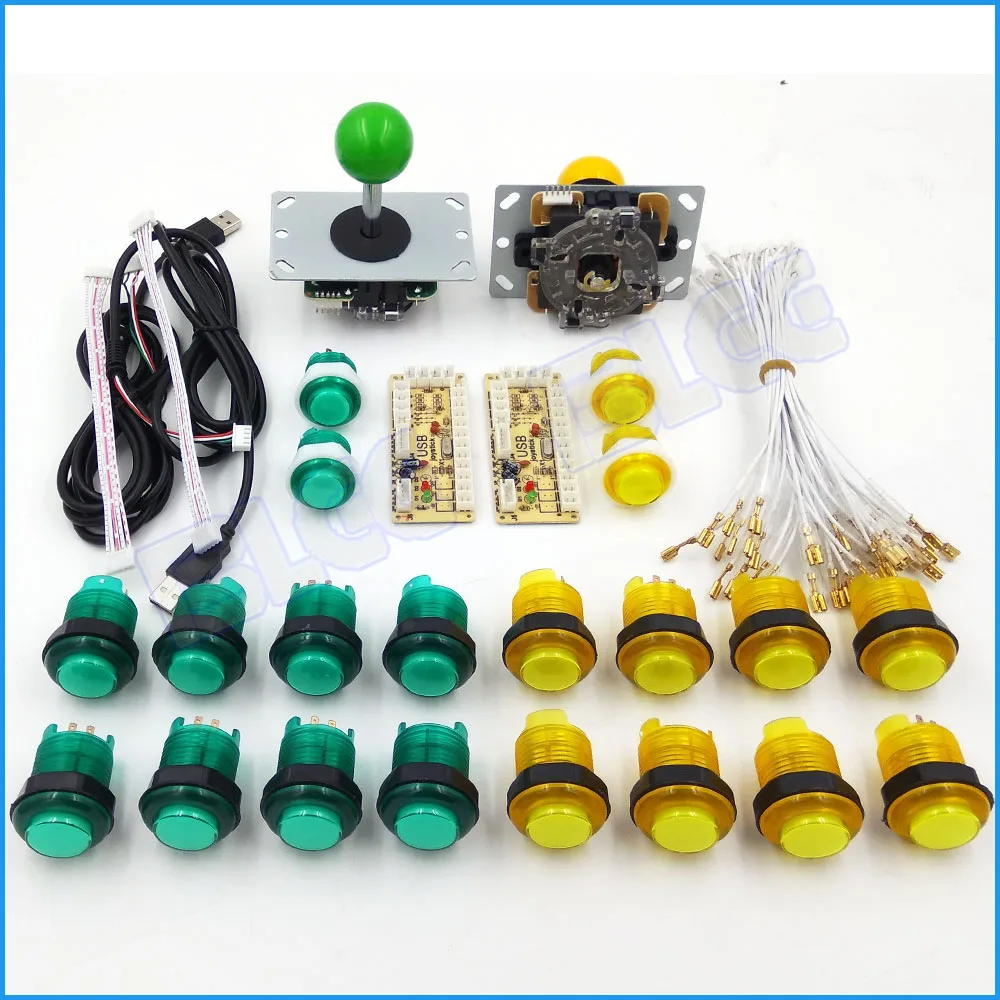 BLEE с подсветкой аркадная Кнопка джойстик DIY Kit нулевой задержкой USB кодировщик 8
