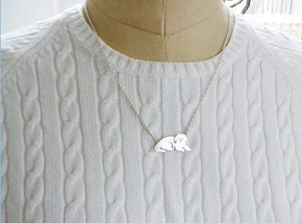 Ожерелье с подвеской для собак .. Заказной портрет питомца Серебряный