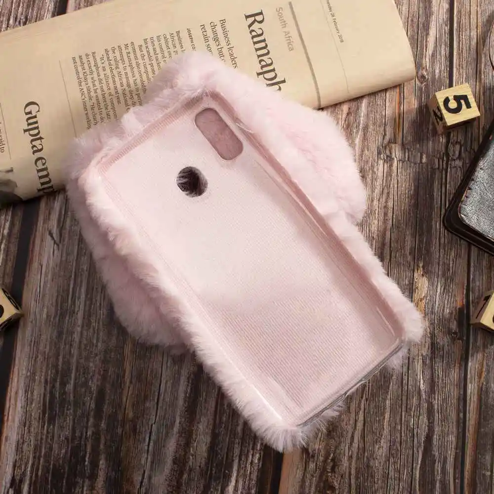 3D Блестящий теплый чехол со стразами для телефона samsung A10 A30 A6S M10 m20 с кроличьими