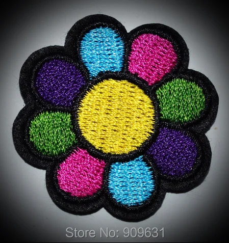 

New ! Beautiful Flower power hippie applique iron on patch small