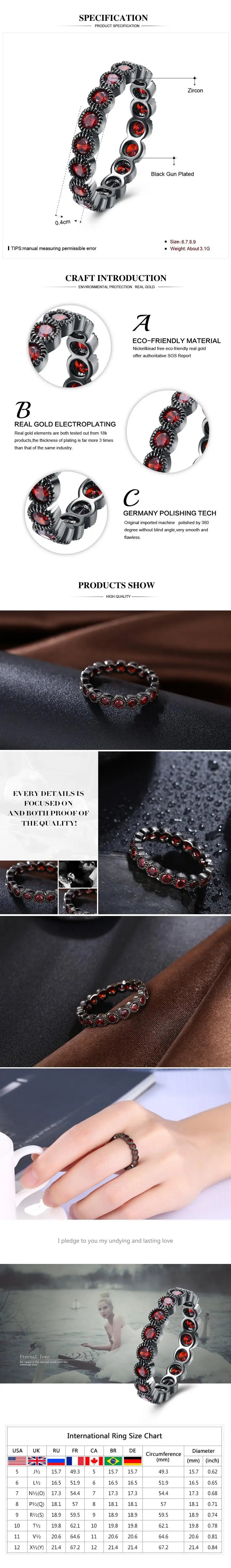 Voor vrouwen расшитые бисером Четки круглые argollas finger для женщин damskie zircon piedras red rojos black gun bijut Dahu Rico кольца