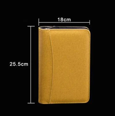 A5 golden A5/A6/B5 блокнот на молнии с калькулятором бизнес канцелярские товары журнал путешествий; Записная книжка Сумка для документов может настроить логотип - Цвет: A5 golden