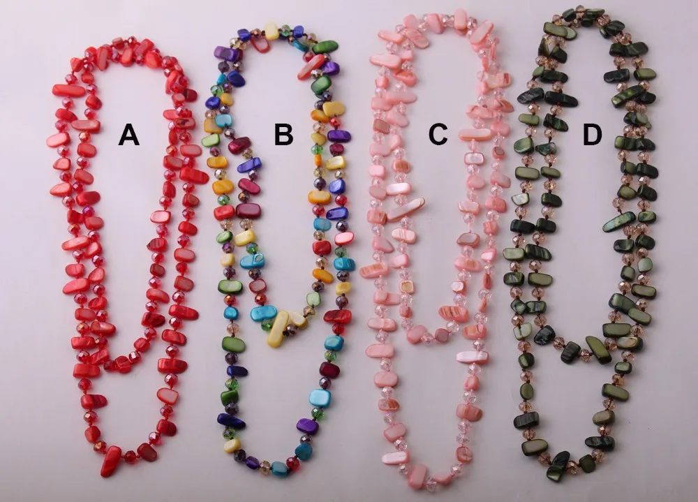 Бесплатная доставка модный Радужный цветной кристалл с узелком и подвеской|necklace